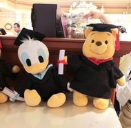 香港迪士尼樂園 Winnie the Pooh 小熊維尼 維尼熊 / Donald Duck 唐老鴨 畢業公仔 毛公仔 畢業衫 畢業帽 畢業袍 全新正版有牌 Disneyland HKDL 價錢請看描