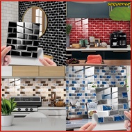 Se 10pcs Tile Stickers Brick Pattern Self-adhesive Tile Film Wall Sticker 20 X 20cm For Bathroom Furniture Cabinet Decor