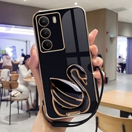 Softcase Stand Realme C71/C73 Case Silicone Casing Luxury Plating
