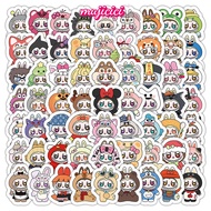 11Creative Page Fake Labubu Funny Cartoon Stickers Scrapbook Stickers Notebook Stickers