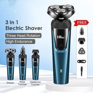 Men's Electric Shaver Rotary Shaver 3 in 1 USB Shaver Rechargeable Shaver for Men Multi Floating Sha
