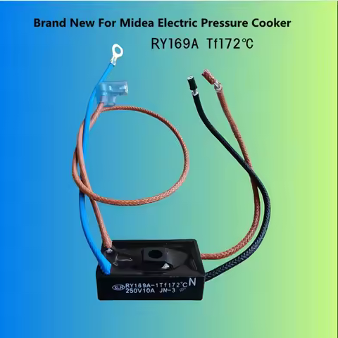 WZ-1PC 4-Wire Thermal Fuse 250V 10A Thermal Cutoff JY169A Tf172℃ Temperature Control Fuse For Midea