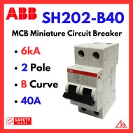 ABB MCB SH202-B40 6kA B Curve 40A 2Pole Miniature Circuit Breaker