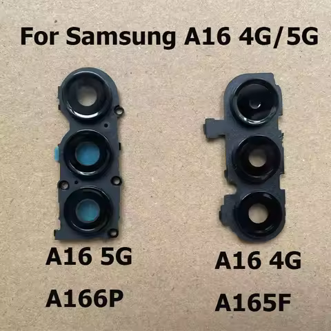 For Samsung Galaxy A16 4G 5G Back Camera Glass Lens Cover With Frame Holder Replacement Repair Parts