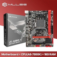 MLLSE New ZL A68M-A Motherboard With Combo Kit Set CPU A8-7650K RAM*1 DDR3 16GB 1600MHz Desktop Memo