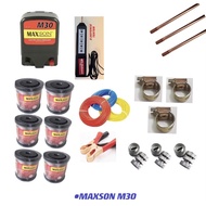 MAXSON M30 Set For 6.0-15.0 Acres #M30 MAXSON ENERGIZER (AC & DC)Polywire Solar Panel Electric Fence