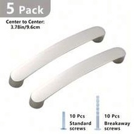 5pcs / 10pcs Brushed Nickel Aluminum Cabinet Handles - Modern Metal Pulls With To Measurement, Durab