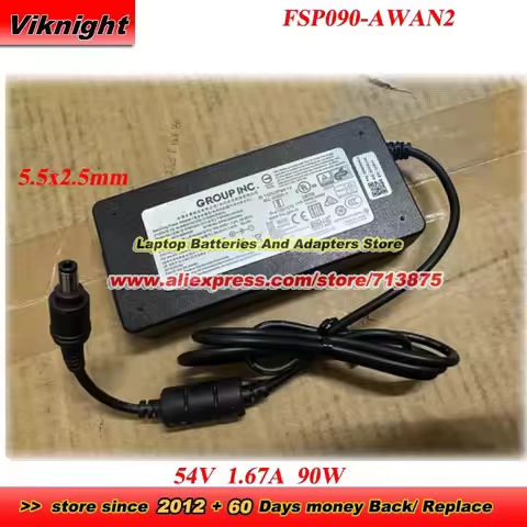 Genuine FSP090-AWAN2 For FSP 54V 1.67A 90W AC Adapter AFS-9054KSI EP06-004205A with 5.5x2.5mm tip Po