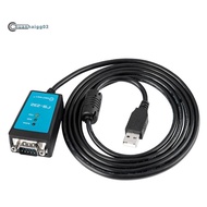 USB 2.0 to DP9 RS232 Com Port Serial Cable Converter with Magnetic Ring LED Light for Industrial 1.8