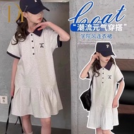 YI Ready Stock 2-15 Years Old Girls Dress New Style Children's Clothing Preppy Style Little Girl pol