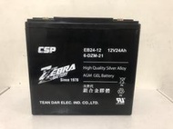 電動車電池 CSP 銀合金膠體電池 6-DZM-21 充電快速 12V 24AH 電動車 同Rec22-12 現貨供應