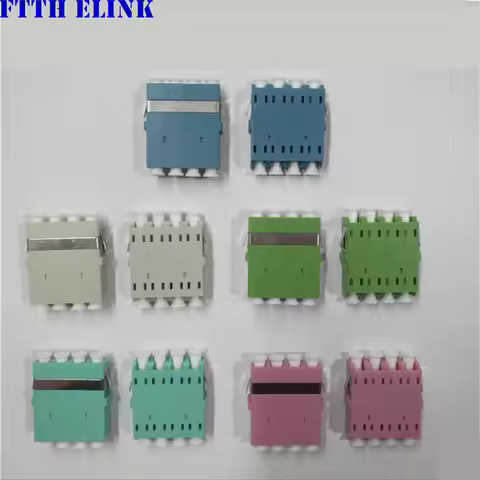 LC Quad Adapter flangeless SM OM3 OM4 MM singlemode optical fibre connector LC UPC ftth coupler SM I