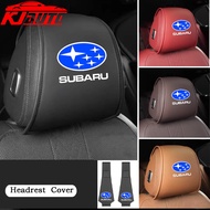 1/2pcs Subaru Leather Car Seat Headrest Protective Cover Interior Accessories For Subaru Legacy Outb