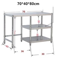 โต๊ะวางเตาแก๊ส 304 สแตนเลส 3ชั้น ชั้นวางเตาแก๊ส ปรับความสูงได้ โต๊ะตั้งเตาแกส ชั้นวางเตาเคาน์เตอร์ตู