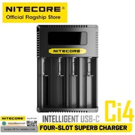 NITECORE Ci4 Four Slots Intelligent USB-C Battery Charger 18W QC PD Fast Superb Charger For IMR Li-i
