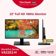 Viewsonic 22" VA22E2-H 5ms / VA220-H 1ms 100Hz / VA2215-H FHD 1080P Monitor VA Panel Eye Care Office