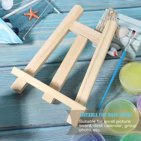 1Pcs Children's Drawing Tabletop Wood A-Frame Easel Small Desk Calendar Display Stand Artist Photo F