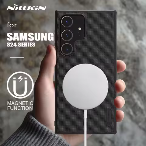 for Samsung Galaxy S24 Ultra / S24 Plus / S24 Case Nillkin Super Frosted Shield Magnetic Cover for S