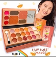 MC STAY SWEET PEACH ORANGE - Mini Complete Eyeshadow Anylady Make Up Buku Palette Lipstick 8614FB
