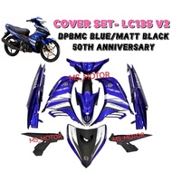 COVERSET LC135 V2 50TH ANNIVERSARY BLUE GP EDITION BODY COVER SET SIAP STICKER STRIPE COLOUR LC 135 