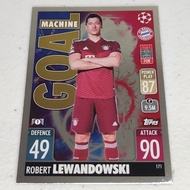 Robert Lewandowski Match Attax 2021 Soccer Football Card Goal Machine Foil 171