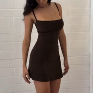 DUNEA Women's Short Simple Cami Dress