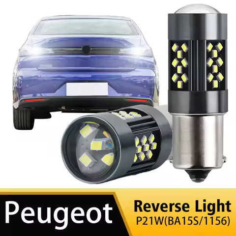 2pcs LED Reverse Light Blub Lamp P21W BA15S Canbus For Peugeot 106 1007 206 207 2008 306 307 308 SW 
