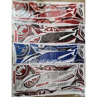 LC135 New V2 V3 V4 V5 Batik Body Cover Set Stripe Sticker ( 6 ) - Blue / Black / Red / White / Green