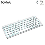 Jomaa Ultra Slim Portable Wired Keyboard Illuminated Keyboard Plug And Play Supports MultiDevice 78k