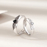 Angel and the Devil Couple Ring Opening Adjustable Unique Wings Men Women Couple Rings