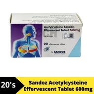 Sandoz Acetylcysteine Effervescent Tablet 600mg (20's)