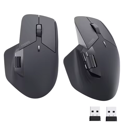 Rapoo MT760/MT760Mini Multi-mode Rechargeable Wireless Bluetooth Mouse Ergonomic 4000 DPI Support Up