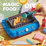 Color Changing Kitchen Toys Play Set Big Mainan Masak Masak Cooking Toys Kitchen Playset Dapur Maina