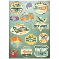 Retro Airplane Stickers Suitcase Stickers Suitcase Laptop Trolley Case Refrigerator Kettle RIMOWA
