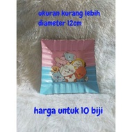 Paper plate cake birthday cake happy birthday hbd birthday character bt21 bt 21