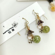知美 Mitanmut  野果 日系乾燥花仙氣原創小眾真花手作耳針耳夾