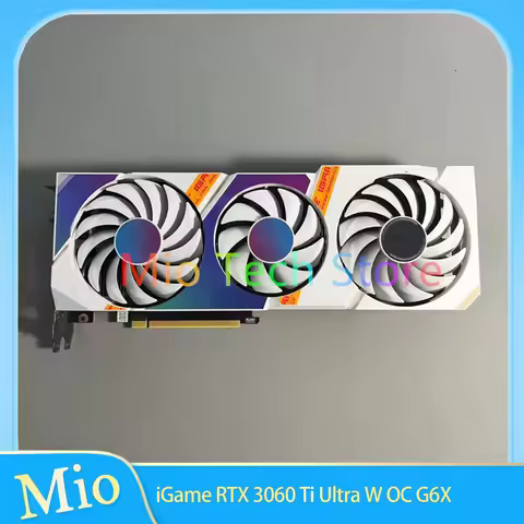 Graphics card white three fan 8GB graphics memory HDMI+DP interface iGame RTX 3060 Ti Ultra W OC G6X