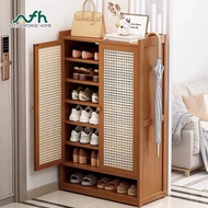 AFH 2-door shoe cabinet, rattan shoe cabinet, entrance corridor shoe cabinet, special price shoe rac