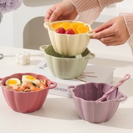 Fruit Style Dessert Soup Bowl Ceramic Bowl Bowl Style Cream ins Double Ear Bowl Salad New Style Pump