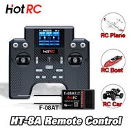 HOTRC HT-8A Radio Controller 8CH | 300M Long Range, Cruise Control & Gyroscope | With F-08AT Receive