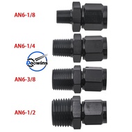 AN6 Female to 1/2 1/4 1/8 3/8 NPT Male Swivel Adapter Fitting Aluminum 6AN Connector for Fuel Line F