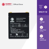 SUNNY เเบตเตอรี่เเห้ง SLA 12V 2.9Ah รุ่น SN2.9-12 Battery Sealed Lead Acid เหมาะสำหรับไฟสำรองฉุกเฉิน