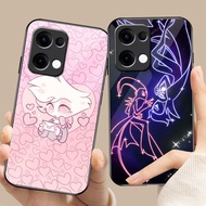 Hazbin Hotel 09 Glass Phone Case For Oppo A54 A74 4G A79 5G A94 A3X Reno 11 12 13 11F 12F 13F 10 8 C