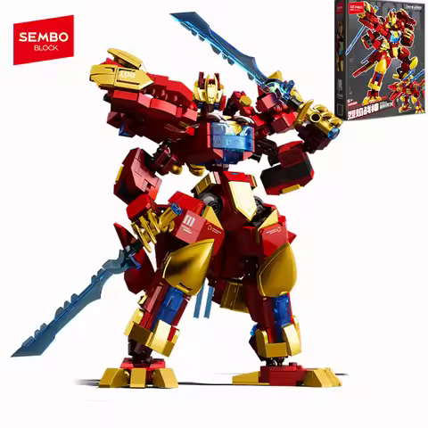 SEMBO BLOCK Dinosaurs Transforming Robot Assembly Building Blocks Mech Model Bricks Ornament Kids To