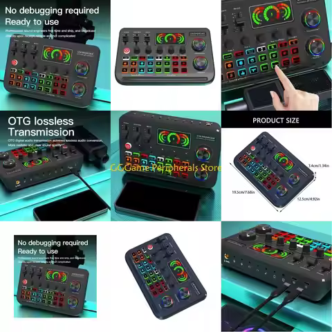 U55B F999 Live Sound Card with Adjustment Noise Reduces Voice Changer Changing in Live Performances 