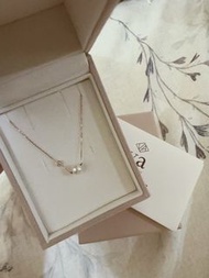 ✨極新✨VA vendome aoyama 18K玫瑰金珍珠鑽石手鍊