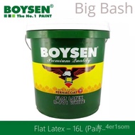 Boysen Permacoat Flat Latex White Arcylic Latex Paint Pail 16L pJmS