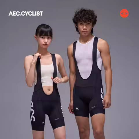 AEC.Cyclist Cycling Bibs Men Women's Shorts Italy Elastic Interface Padded 7 Hours Riding Short Bibs