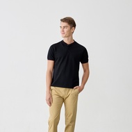 Khaki Bros. - คาคิบรอส - Henley T-shirt - เสื้อยืดแขนสั้นคอ Henley ทรง Regular - KM25K008