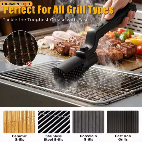New-Style Barbecue Grate Cleaner Barbecue Brush Heavy-Duty Grease Brush Barbecue Brush Grill Brush R
